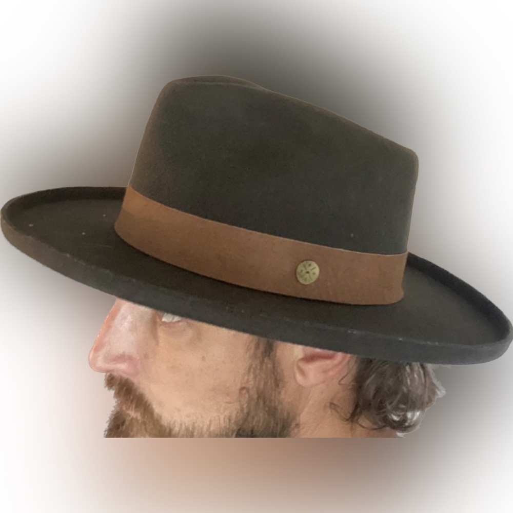 ECHO PARK FEDORA HAT Australian Wool – DARK EARTH - 57 - 7 1/4 - 7.25
